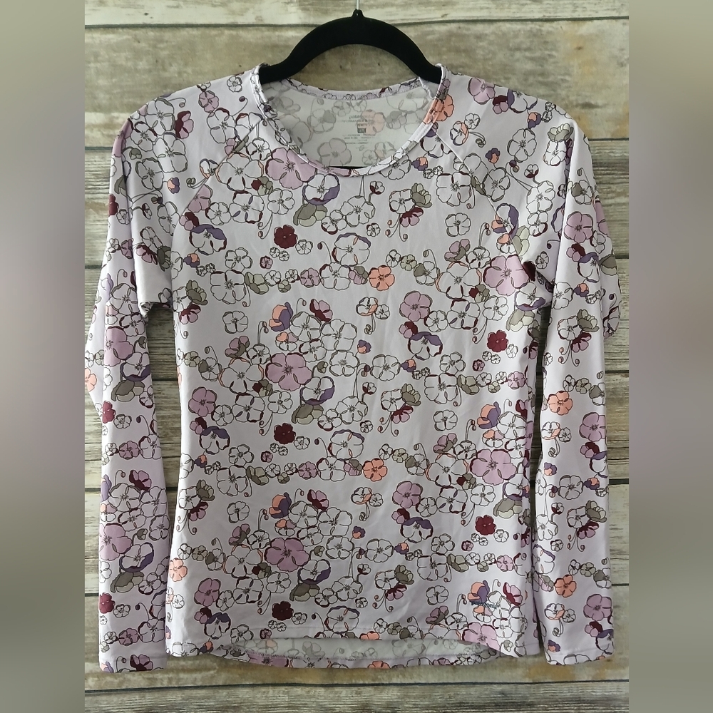 Patagonia Performance, Long Sleeved Floral Top, XS
